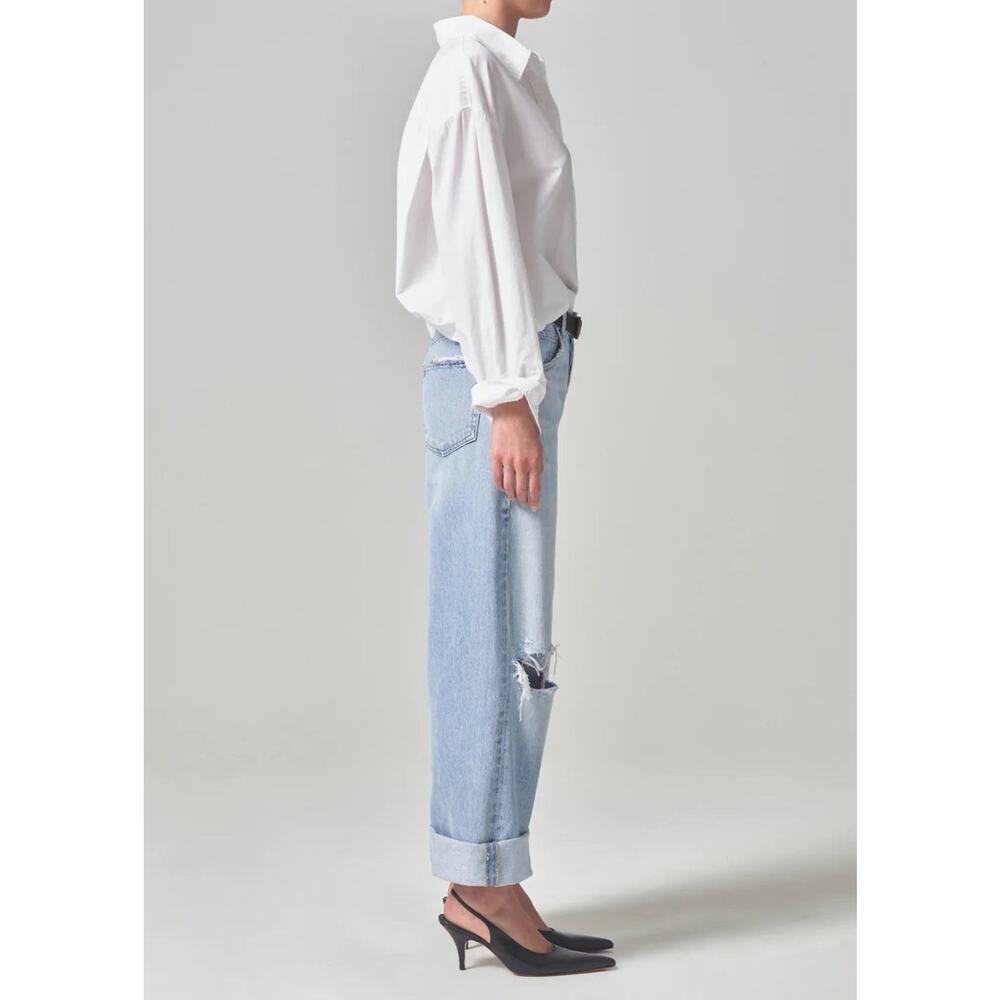 Citizens of Humanity Ayla Baggy Jeans Pagoda Distressed Wide Leg 27 - Picture 4 of 13